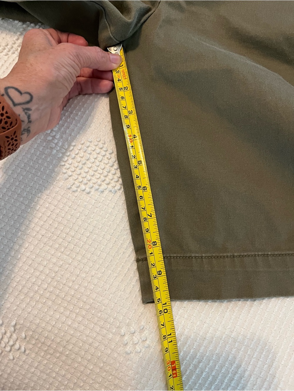 J. Crew City Fit Bermuda Shorts, Size 8, Olive Khaki - Picture 5 of 9